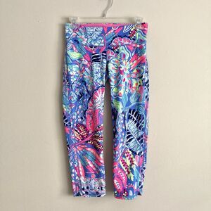 Lilly Pulitzer Luxletic Womens Cropped Athletic Leggings Size Small Preppy